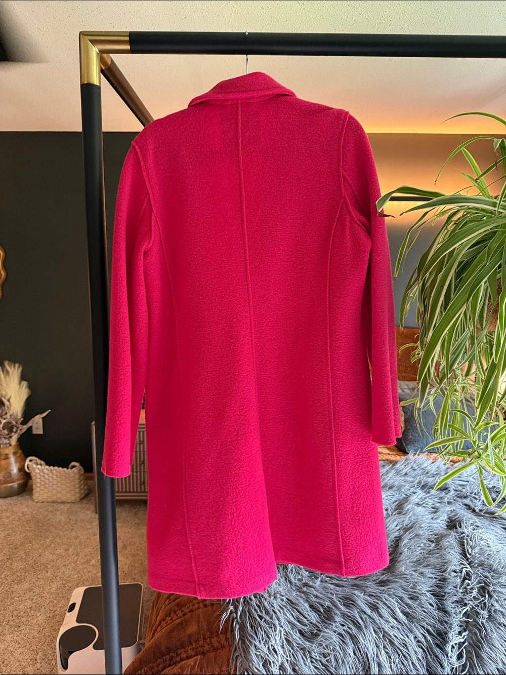 J. Crew Double-Breasted Hot Pink Wool-Blend Pea Coat - Picture 4 of 4